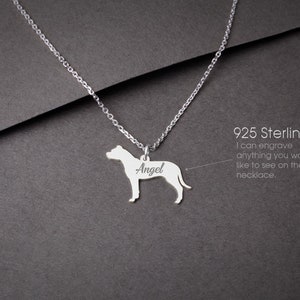 Customizable Dogo Argentino Necklace: Tiny Sterling Silver Dog Pendant