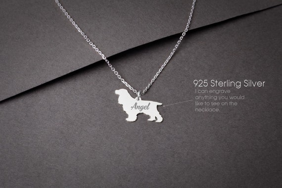 Silver dog cheap collar necklace