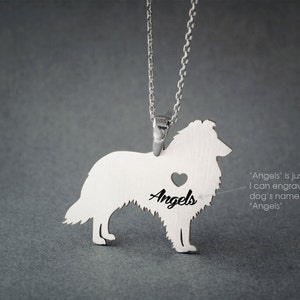 SHETLAND SHEEPDOG Necklace - COLLIE Name Necklace - Sheltie Personalised Necklace - Dog Jewelry - Dog breed Necklace - Dog Necklaces