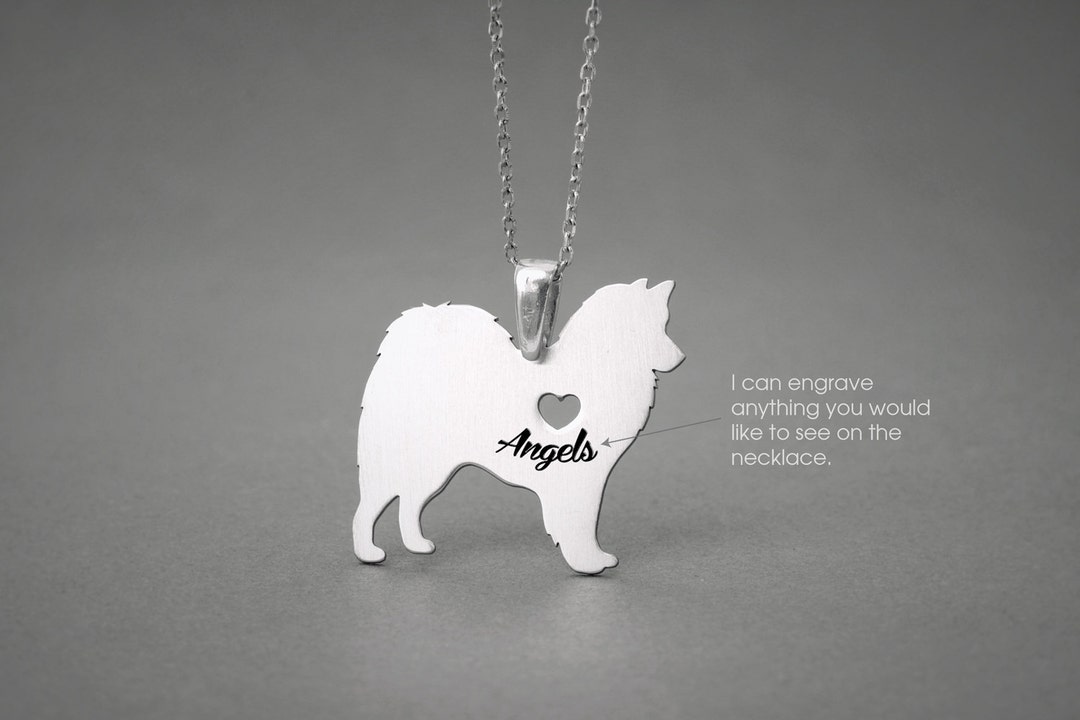 AMERICAN ESKIMO NAME Necklace American Eskimo Name Jewelry Personalised Necklace Dog Breed