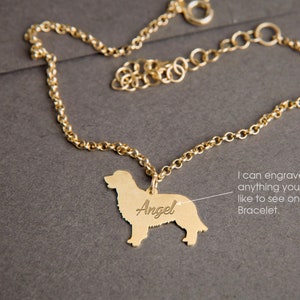 Personalized Golden Retriever Bracelet: Engraved 925 Sterling Silver