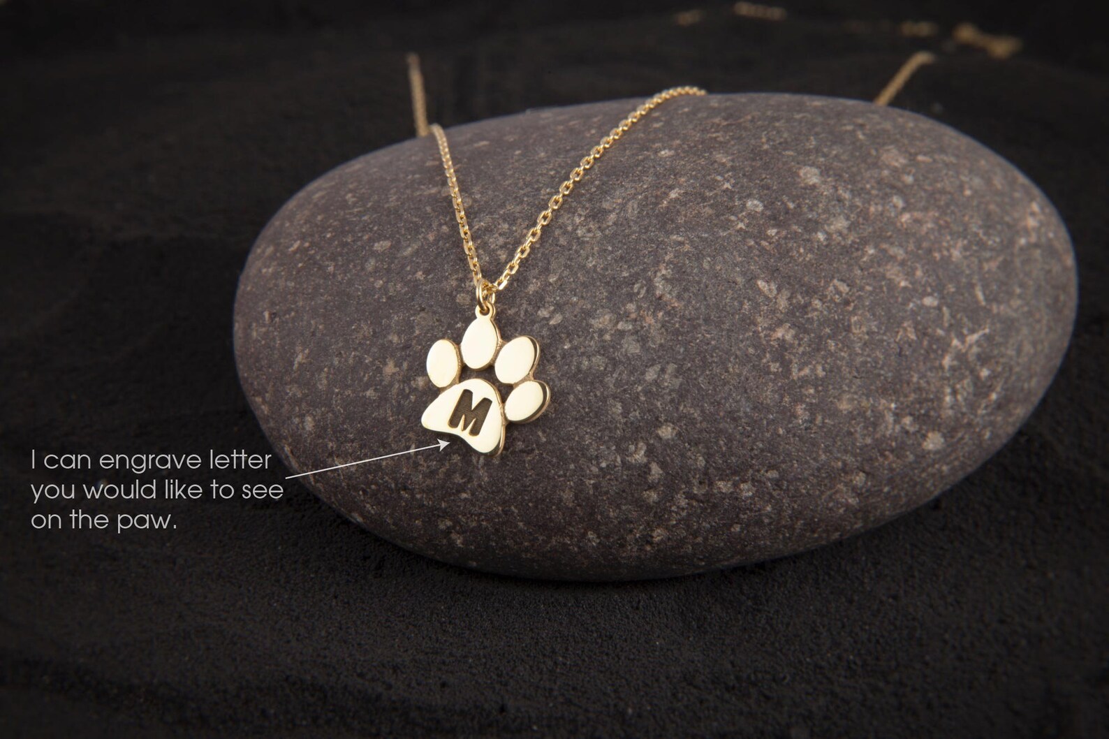Paw print necklace with picture inside Clearance
