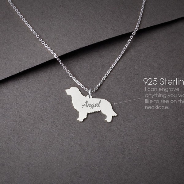 Petit collier en argent GOLDEN RETRIEVER • « Collier personnalisable Golden Retriever : sur mesure pour les amoureux des chiens !