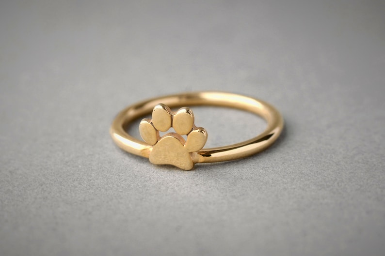 Paw Ring Dog Paw Ring Cat Paw Ring Paw Print Ring Paw Jewelry Paw Print Tiny Paw Ring Dog Ring Silver Ring Jewelry image 2