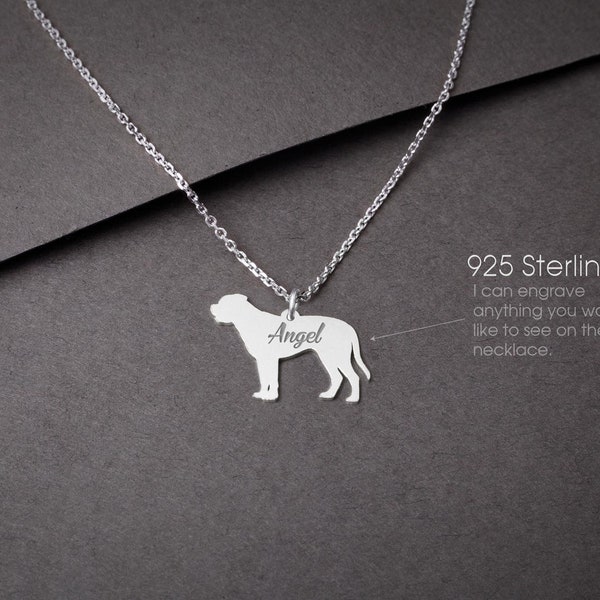 MASTIFF Tiny Silver Necklace • "Customizable Mastiff Necklace: Tailored for Dog Lovers!"