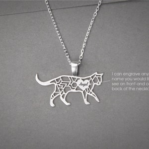 Personalized Cat Necklace: Sterling Silver Shorthaired Cat Breed Jewelry