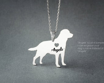 LABRADOR RETRIEVER NAME Necklace - Labrador Retriever Name Necklace - Personalised Necklace - Dog breed Necklace - Dog Necklace