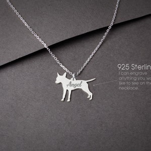 PINSCHER Tiny Silver Necklace • "Customizable Pinscher Necklace: Tailored for Dog Lovers!"