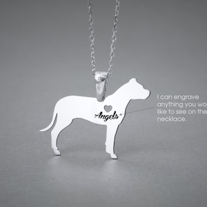 Personalized Dogo Argentino Necklace: Sterling Silver Dog Breed Jewelry