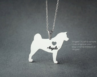 Akita NAME Necklace • Akita Inu • Name Necklace • Personalised Necklace • Custom Necklace • Dog Gift • Dog Necklace • Hachiko Necklace