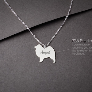 Collar de Samoyedo Personalizable: Pequeño Colgante de Perro en Plata de Ley