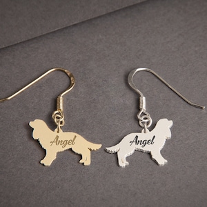 Sterling Silver Cavalier King Charles Spaniel Dangle Earrings