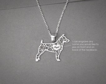 Personalized Jack Russell Terrier Necklace: Sterling Silver Dog Breed Jewelry