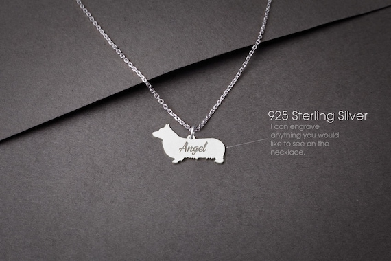 Nuovo ciondolo con ciondolo Corgi Dog gioielli di moda in argento