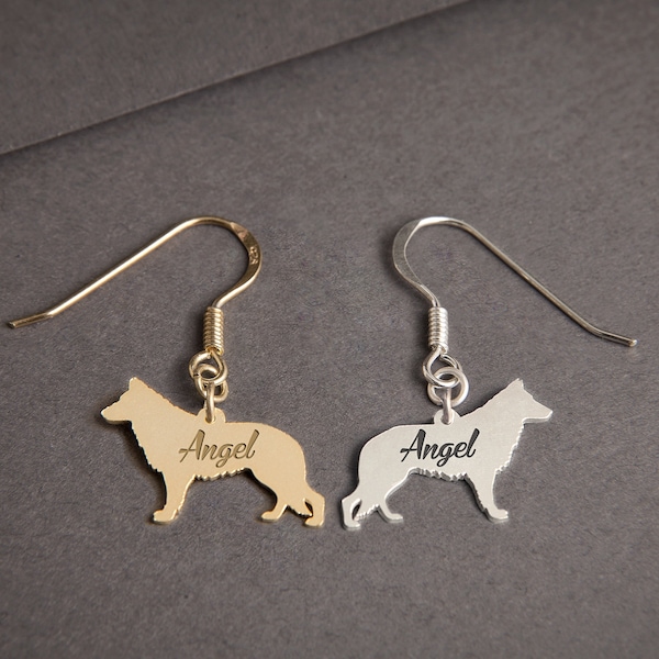GERMAN SHEPHERD Dangle Earring - German Shepherd Earrings - Dangle Earrings - Dog Breed Earrings - Dog Earring