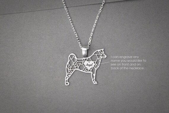 Personalised AKITA INU Necklace AKITA Inu Name Jewelry Dog Jewelry
