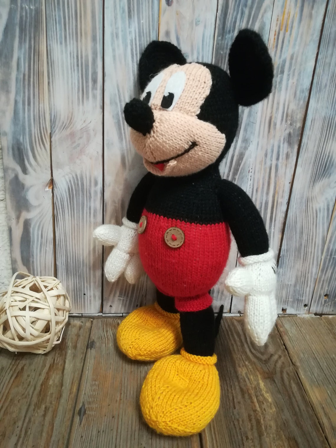 Mickey Mouse a knitting pattern Handmade Knitted toy Etsy