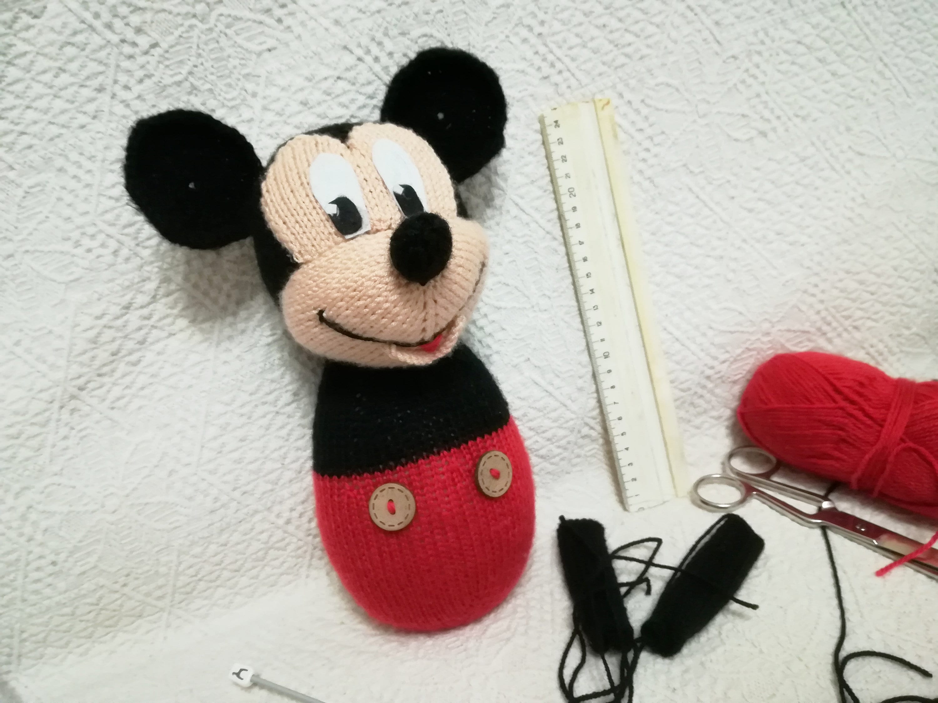 Mickey Mouse a knitting pattern Handmade Knitted toy Etsy