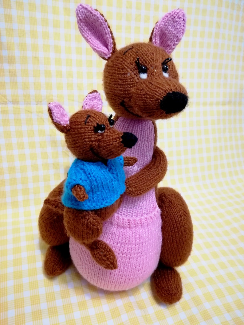 Knitting Pattern kanga With Baby Roo Handmade - Etsy