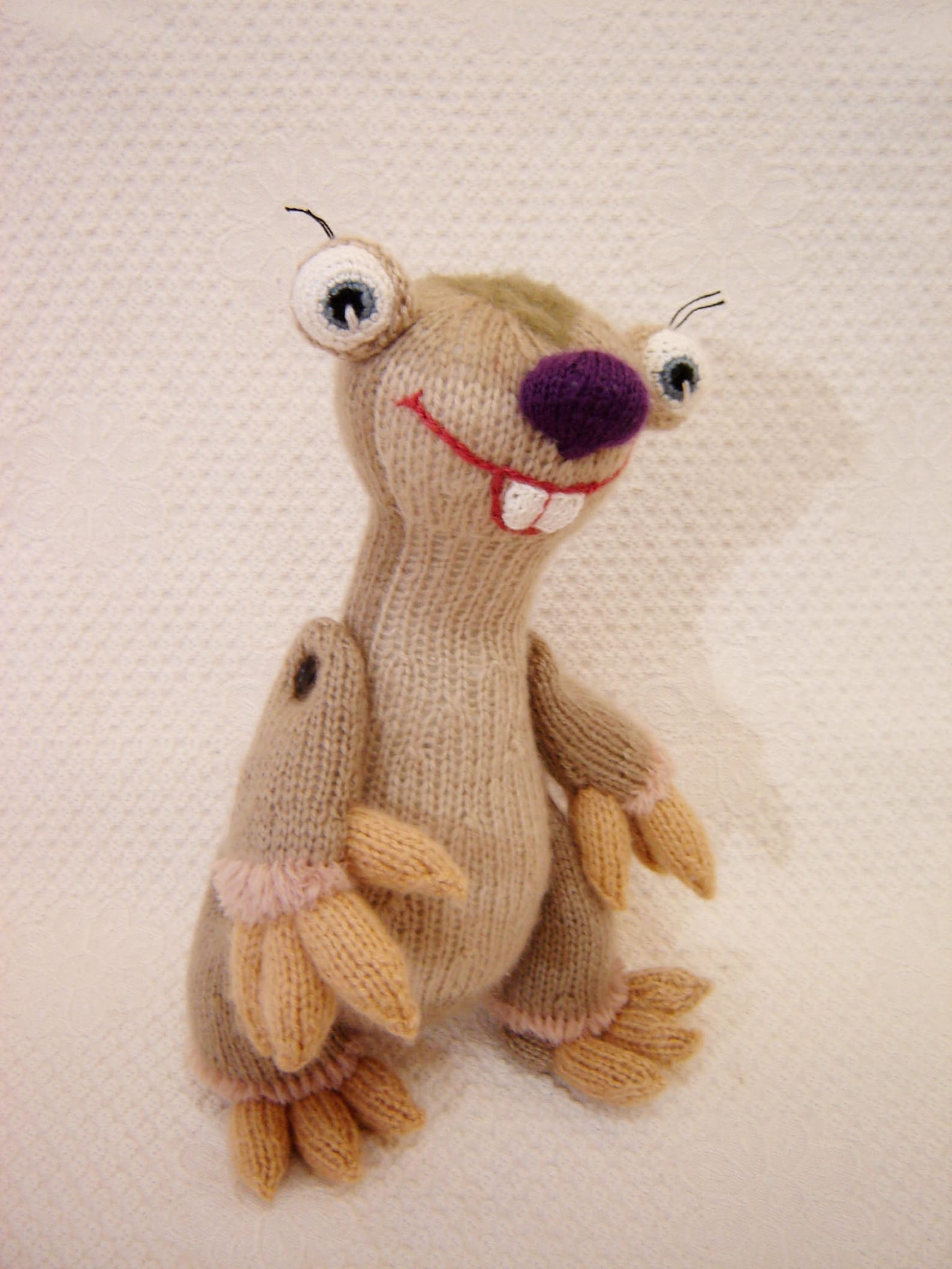 Sid Sloth Toy Knitted Toy Ice Age Soft Toy Sloth Toys Gift Toy | Etsy