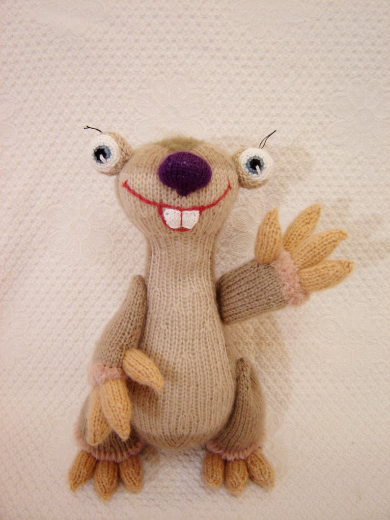 Sid Sloth toy Knitted toy ice Age Soft toy Sloth Toys Gift Toy | Etsy