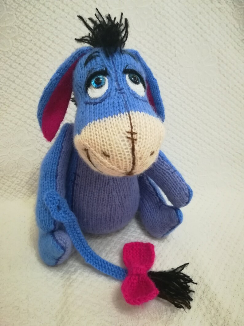 Eeyore Donkey Teddy Donkey Eeyore Donkey Knitted Handmade Toys - Etsy