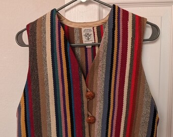 Rare Vintage Multi Color Ortega Chimayo Vest