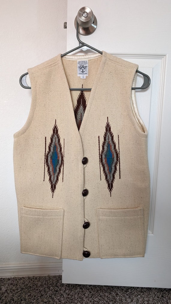 Vintage Ortega Chimayo Cream Vest