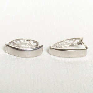 Vintage sterling silver 925 minimalist earrings Vintage jewelry Russian silver earrings Mother gift Felegree earrings Minimalist jewelry