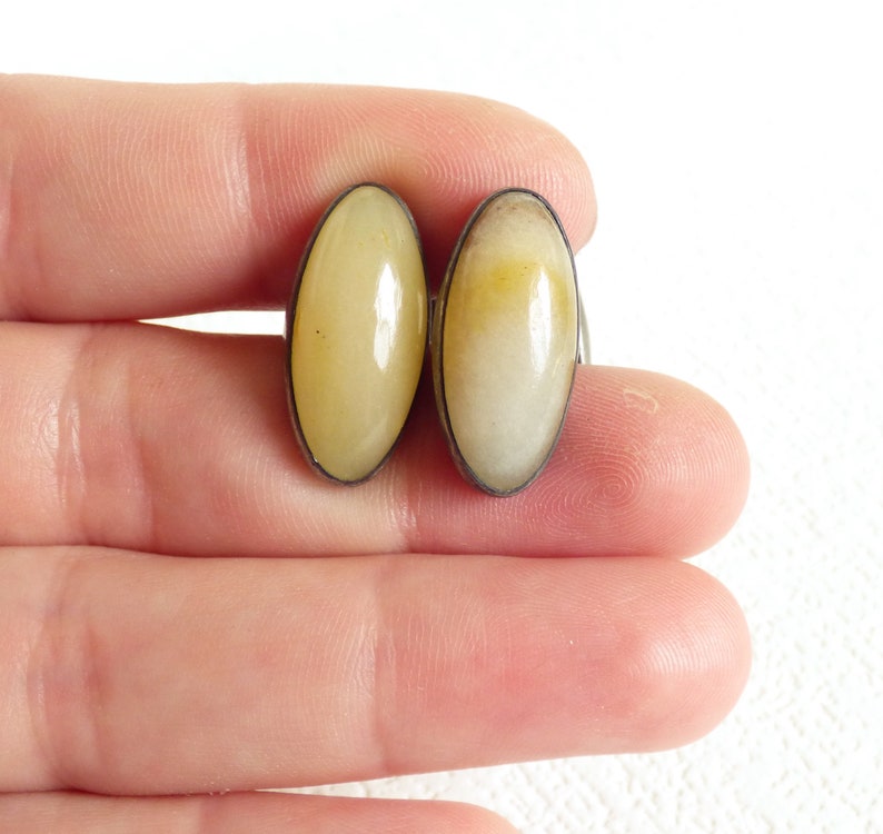 Soviet double cufflincswith natural stones Vintage cufflinks Gift for Him Father gift Father of the bride Soviet Union Soviet Vintage