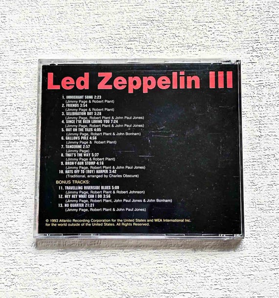 Led Zeppelin III CD - Etsy