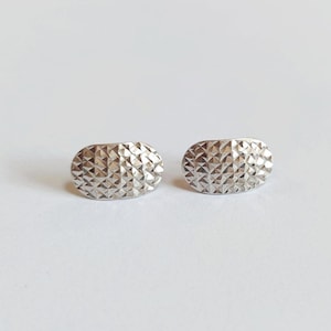 Vintage sterling silver 925 minimalist earrings Vintage jewelry Russian small silver earrings Mother gift Woman jewelry