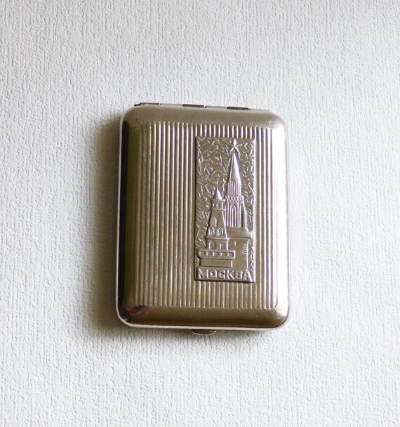 Soviet cigarette case Moskow Vintage cigarette ca… - image 2