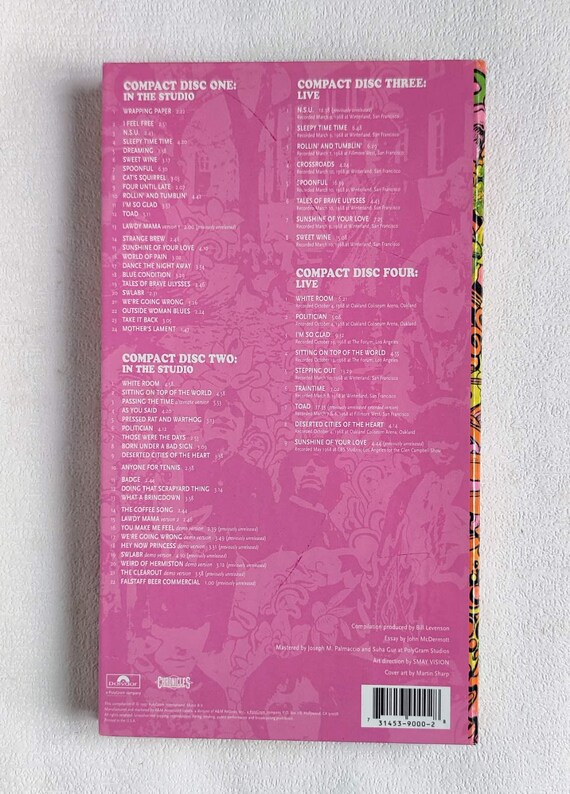 Buy CREAM Those Were the Days Collection Box Set 4 CD 1997 Vintage