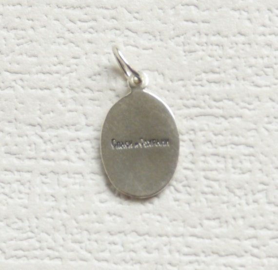 Vintage small amulet St.Valentine Sterling silver 925 Orthodox amulet Russian Icone Orthodox silver medalion Protective amulet Wife gift View 2