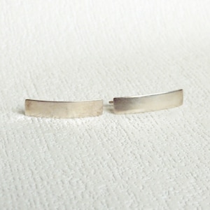 Vintage sterling silver 925 minimalist earrings Vintage jewelry Russian silver earrings Mother gift Daughter gift Minimalist silver jewelry
