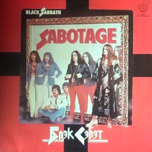 Black Sabbath Sabotage Vintage vinyl record 1991