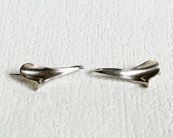Vintage Sterling Silber 925 minimalistische Ohrringe