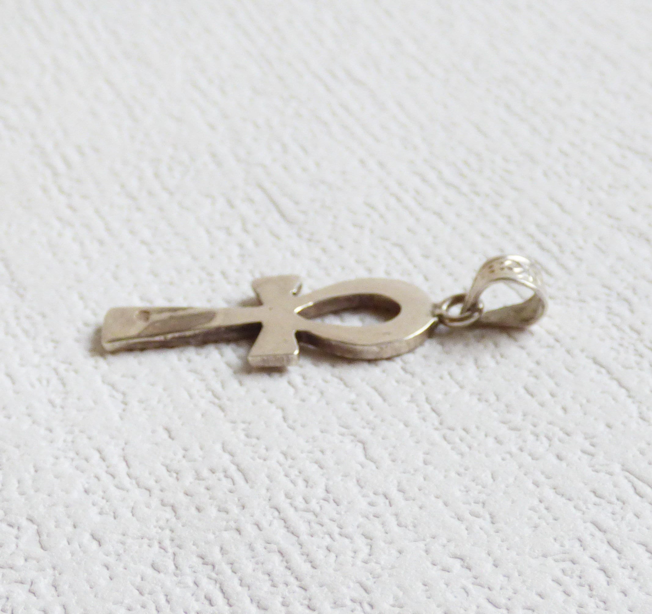 Sterling Silver 925 Egyptian Ankh Pendant Vintage Silver Ankh Key