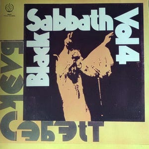 Black Sabbath - Vol.4 Vintage vinyl record 1990