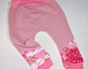 Comfortable French Terry pants for babies and children, sizes 68, 74, 80, 86 cm