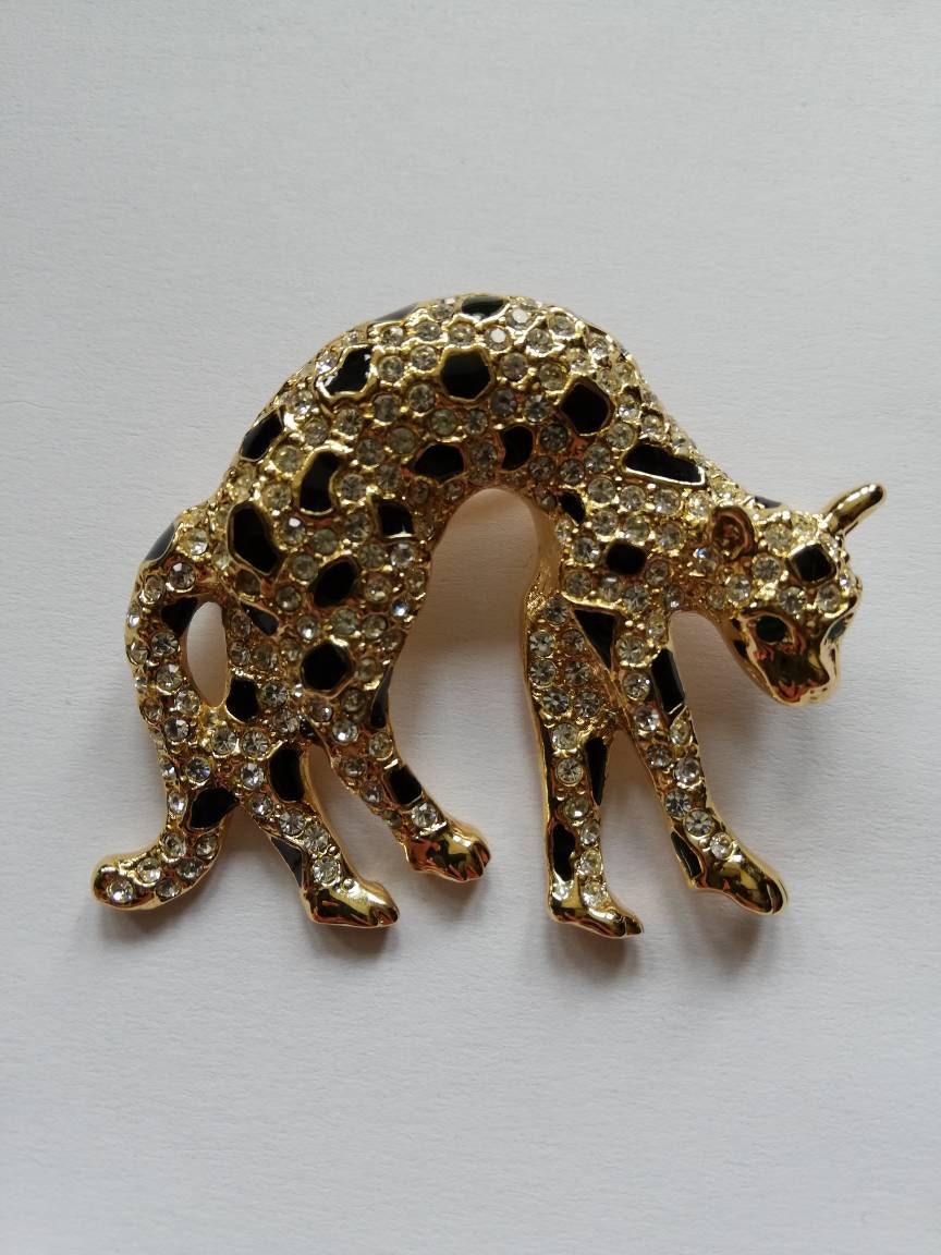 Vintage Leopard Brooch Etsy