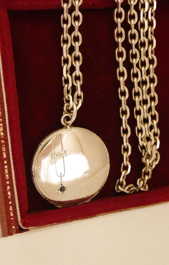 Solid silver sale locket and chain