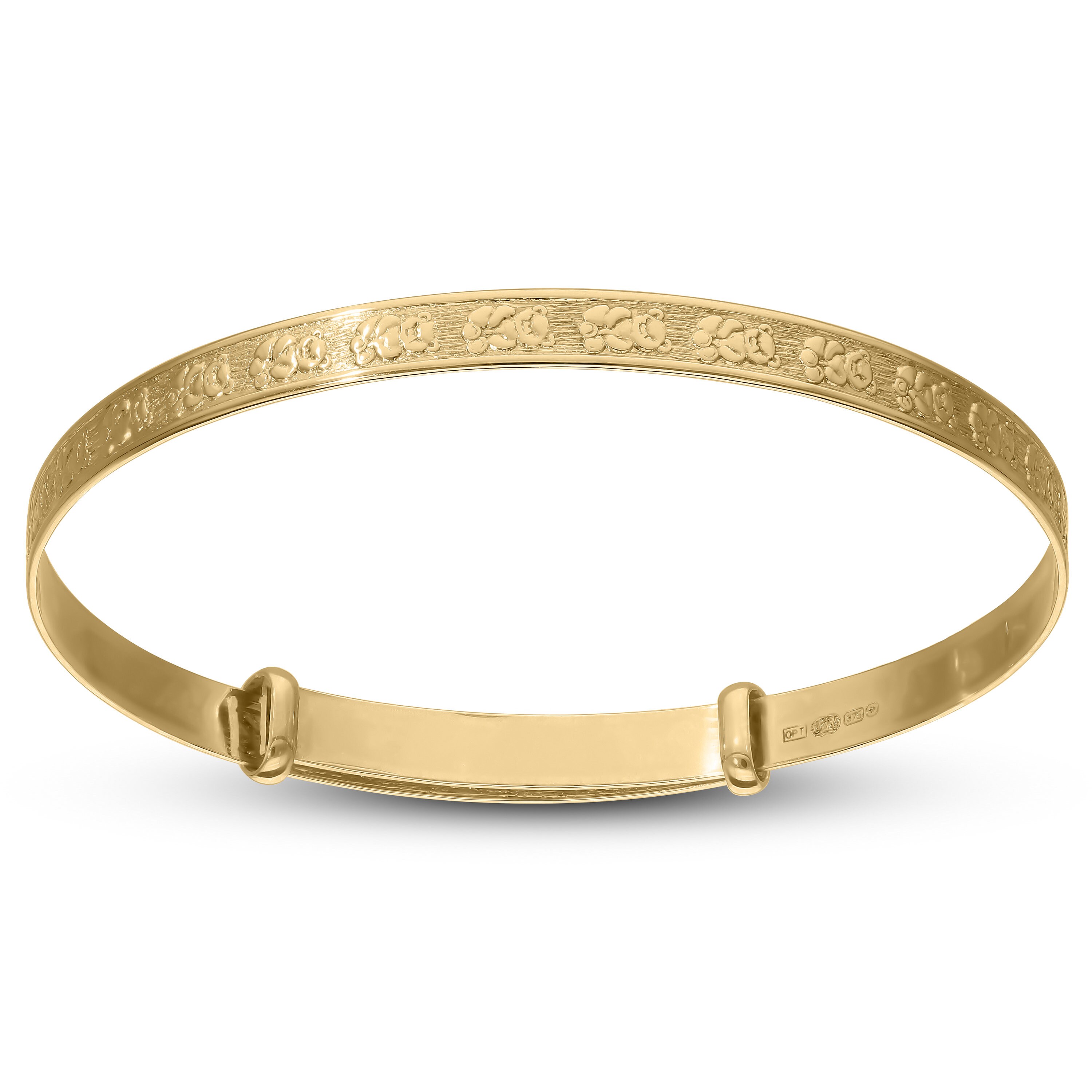 9ct gold christening best sale bangle