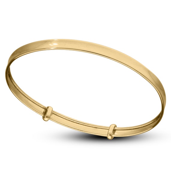 9 carat gold baby bangle clearance