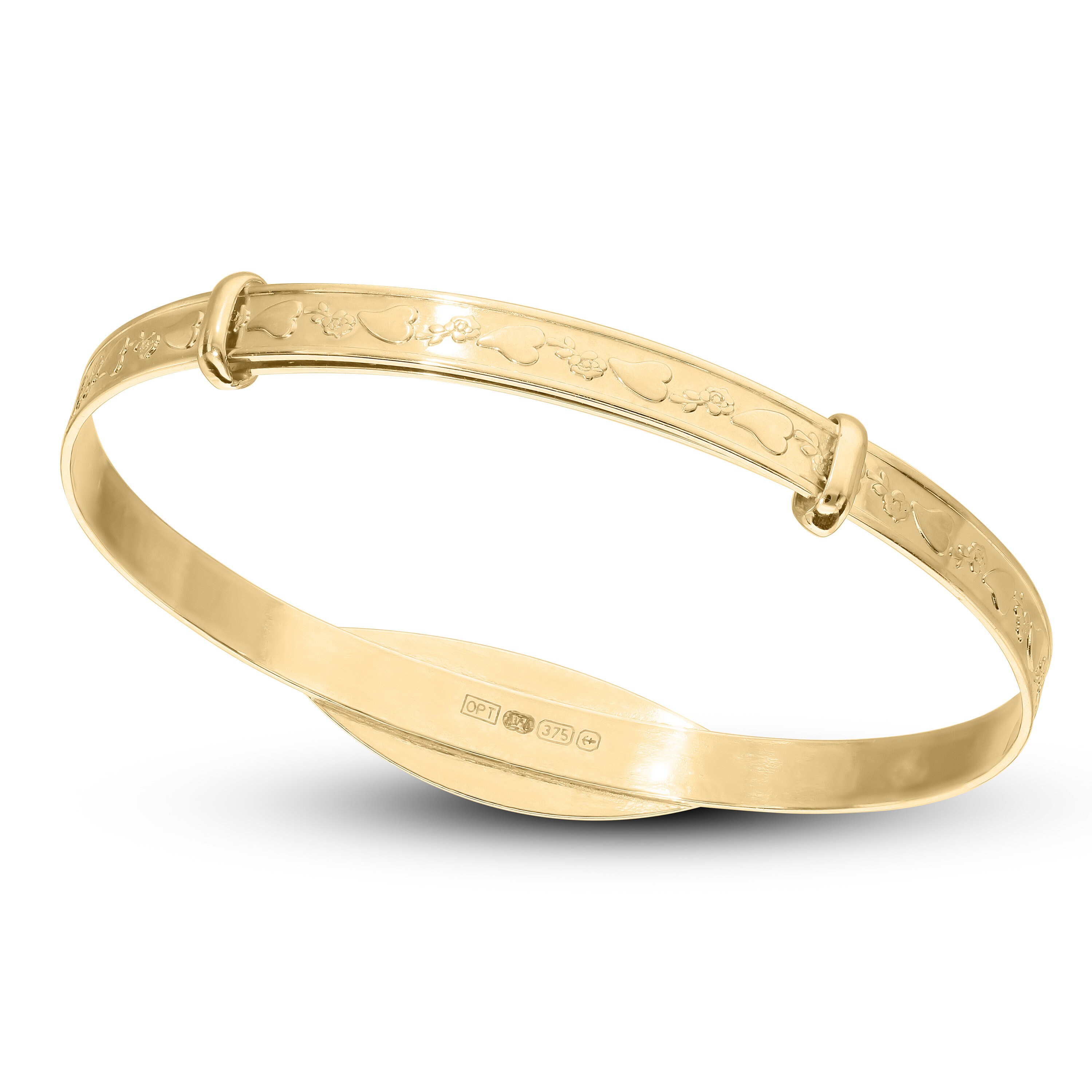 9ct gold personalised baby best sale bangle
