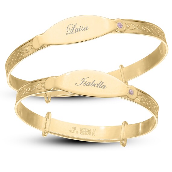 Baby girl personalised best sale bangle