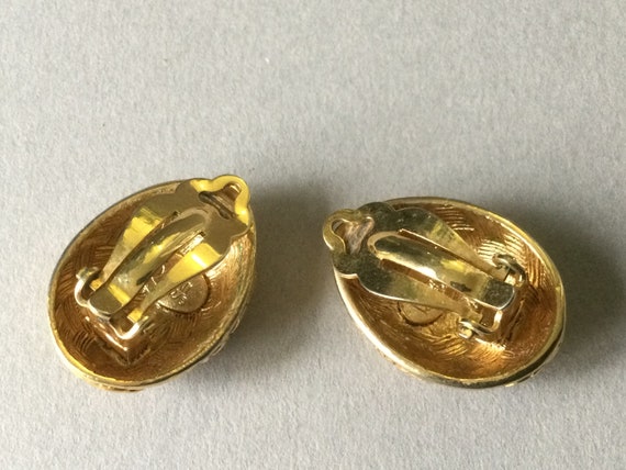 Joan Rivers Classic Gold Easter Egg Clip On Earri… - image 5