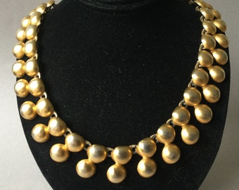 Anne Klein Matte Gold Tone Double Link Necklace