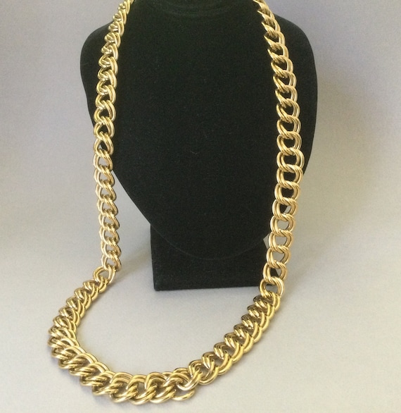アクセサリー Vintage GIVENCHY Gold Chain Necklace Vintage GIVENCHY Triple Link Chunky Chain Necklace | 1980s 18